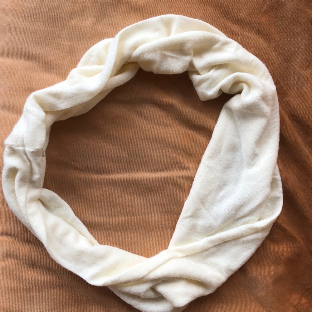 Soft Cream White Infinity Scarf